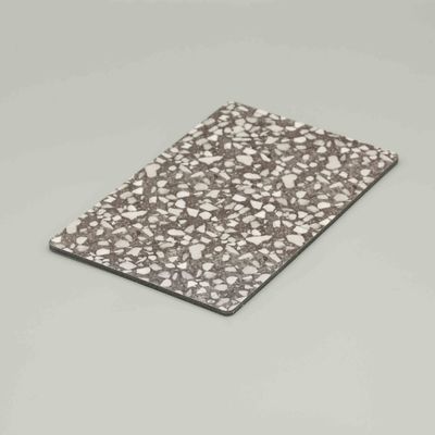 1220 X 2440MM Terrazzo Λευκό μάρμαρο Acp φύλλο πινακίδας Acp αλουμινίου σύνθετο