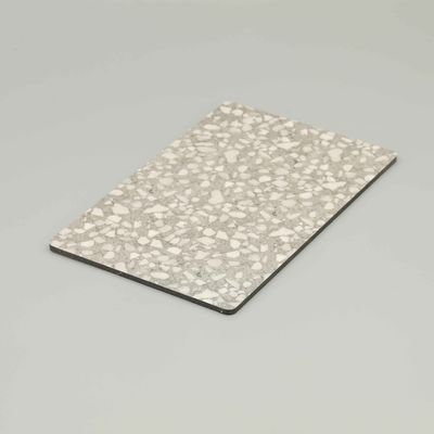 4mm Γκρι PVDF Επικαλυμμένο Φύλλο Μαρμάρου ACP - Πάνελ Αλουμινίου Σύνθετο με Πυραντίσταση Α2