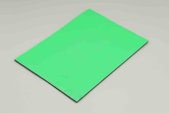 Apple Green 1.22M Pvdf αλουμινίου σύνθετο πάνελ Mirror Finish Acp χρωματικό φύλλο για τοίχους κουρτίνας