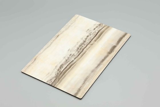 Τσιμέντα Σχεδιασμός Μαύρη μαρμάρινη υφή Φινίρισμα Αλουμινίου Acp Πίνακες επένδυσης για την διακόσμηση τοίχων κτιρίων 4MM 1.22*2.44m