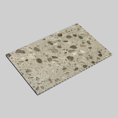 Αντί γρατζουνισμάτων Dark Terrazzo Aluminum  Board 3MM Εξωτερική οροφή τοίχου 1.22 X 2.44m